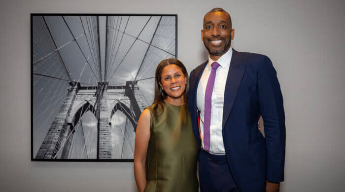 Ruth Jurgensen, chief executive officer of Prep For Prep, left, with Jackson Collins, executive director of Prep For Prep.