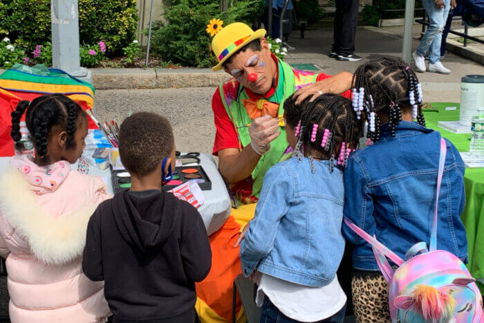 Health fair face painting.