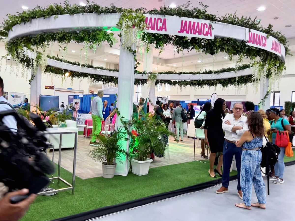 The Jamaica Tourist Board booth at JAPEX in Montego Bay, Jamaica.