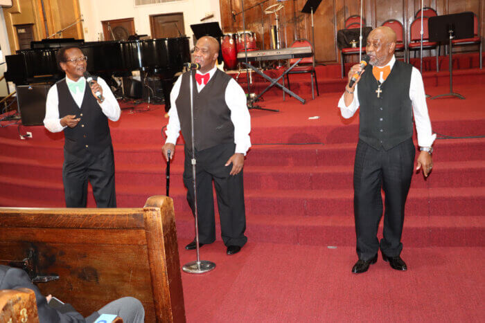 The Apostolic Voices performing at the Gospel concert.
