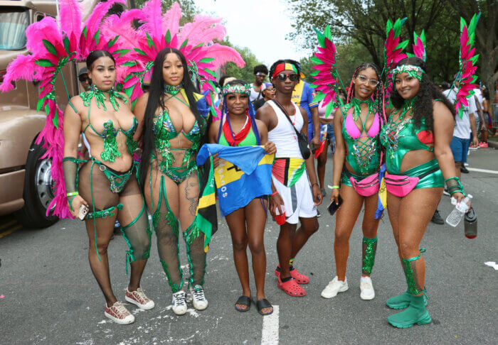 Masqueraders from "Bajan Paradise.”