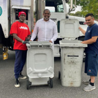 Senator Kevin Parker is pictured with helpers during his free shred day event in collaboration with AARP located at Georgetowne Shopping Center.