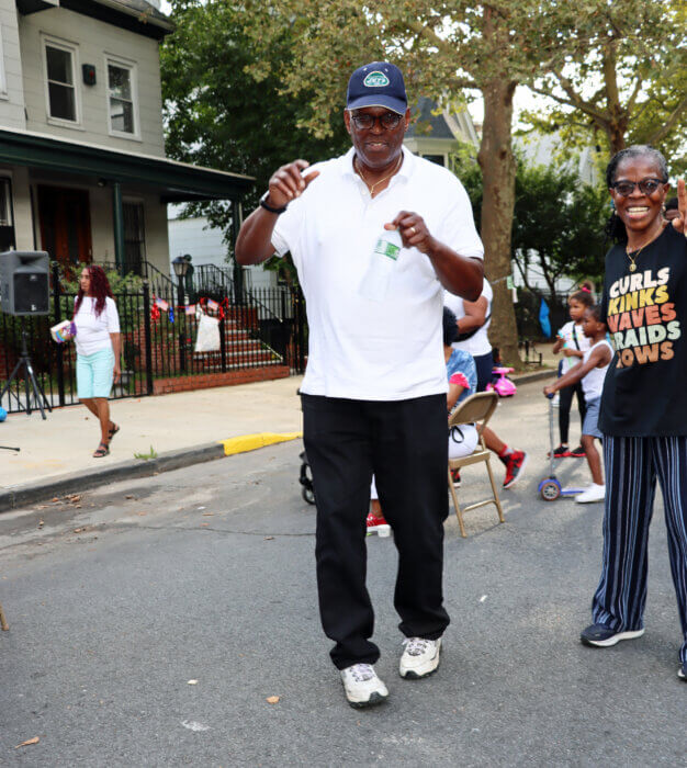 Rev. Roger Jackson with Marlene Ferguson.