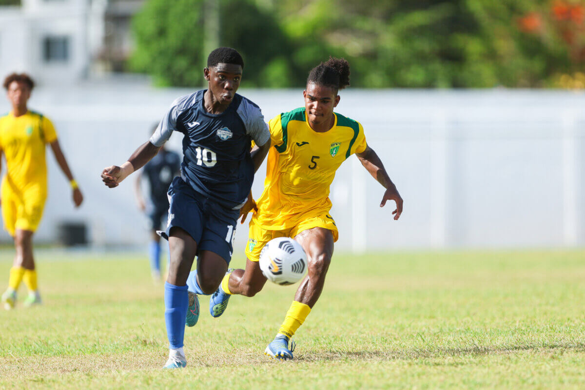 Sept. 9: Emmanuel Martin #10 of Turks and Caicos Islands during the CONCACAF Nations League match between British Virgin Islands and Turks and Caicos Islands, held at the A.O. Shirley Recreation Ground stadium, in Road Town, British Virgin Islands.