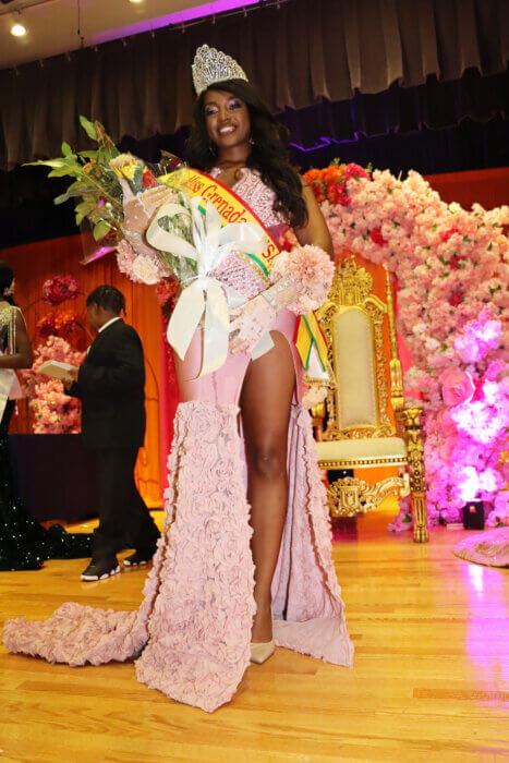 Mickalia Forrester-Ewen wears the Miss Grenada-USA Crown for the very first time.