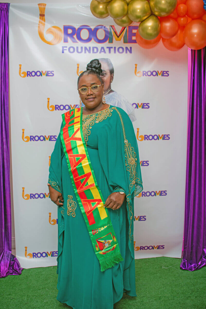 Former Guyana Minister Simona Broomes at a fund raising gala in Brooklyn, New York for her Broomes Foundation.