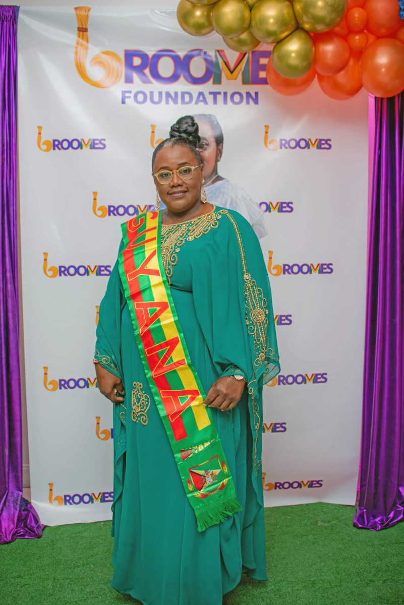 Former Guyana Minister Simona Broomes at a fund raising gala in Brooklyn, New York for her Broomes Foundation.