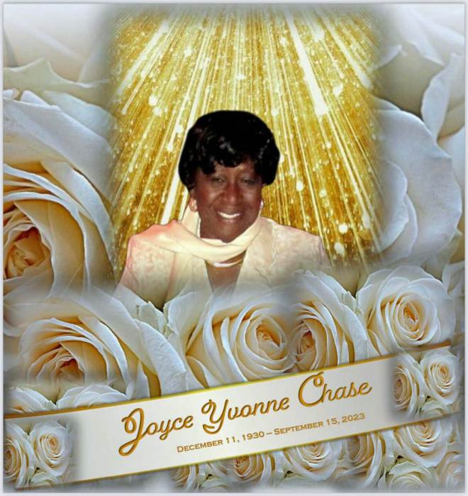 Joyce Yvonne Chase.