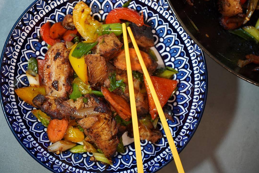 Quick and simple Jerk Pork Stir Fry