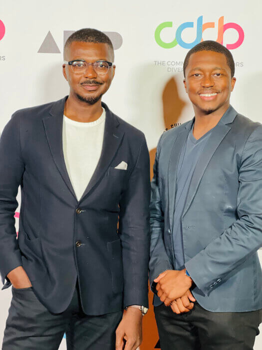 From left, Co-founding partner, Mason Richards and Vidal Woods C.O.O, and award-winning filmmaker, at a recent function.