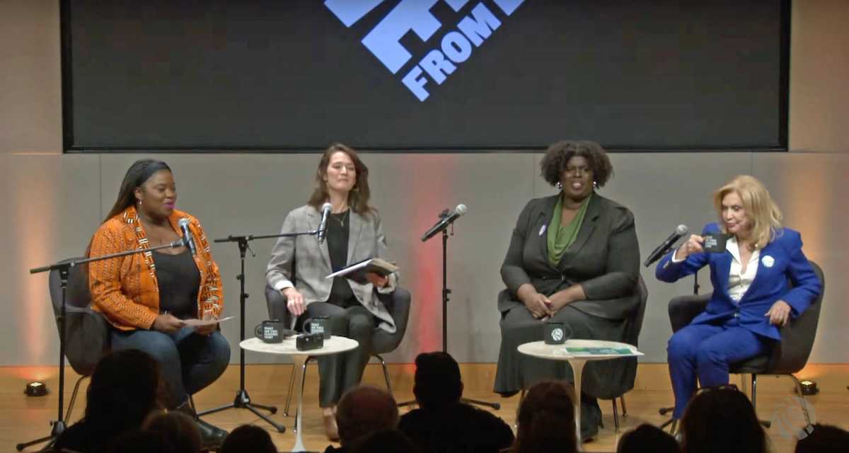 From left, moderator L. Joy Williams, with panelists Kate Shaw, Christian F. Nunes, and Carolyn B. Maloney.