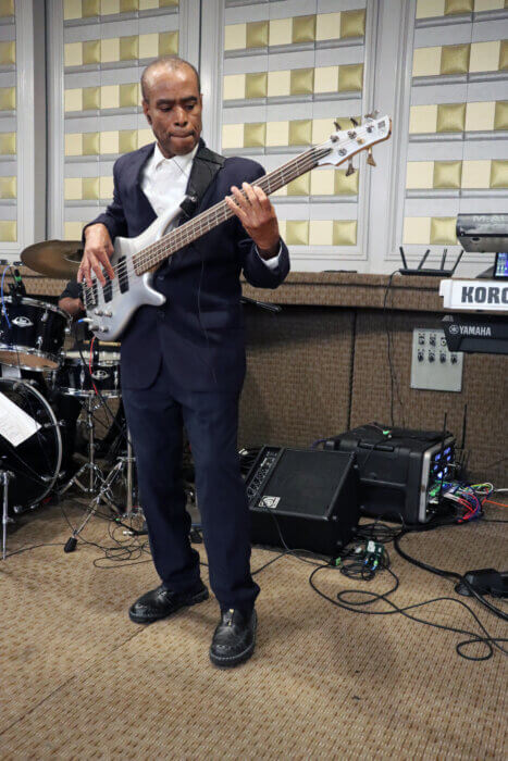 Ike Jeffers on bass at SVG 44th Anniversary Independence Ball.