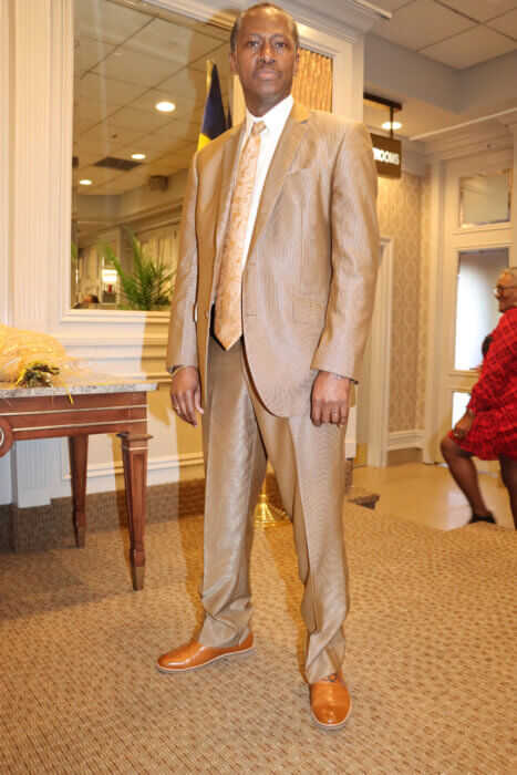 Hilton Samuel poses for Caribbean Life at the St. Vincent and the Grenadines Independence Anniversary Dinner and Dance Gala at Russo's on the Bay in Howard Beach, Queens in late October 2023.