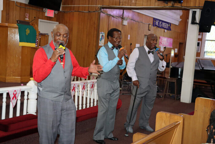 The Apostolic Voices ministers in song at the Fenimore Street United Methodist Church in Brooklyn.