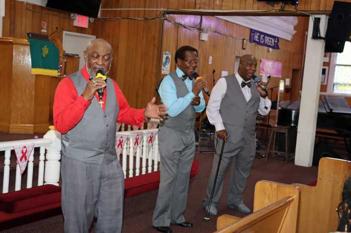 The Apostolic Voices ministers in song at the Fenimore Street United Methodist Church in Brooklyn.