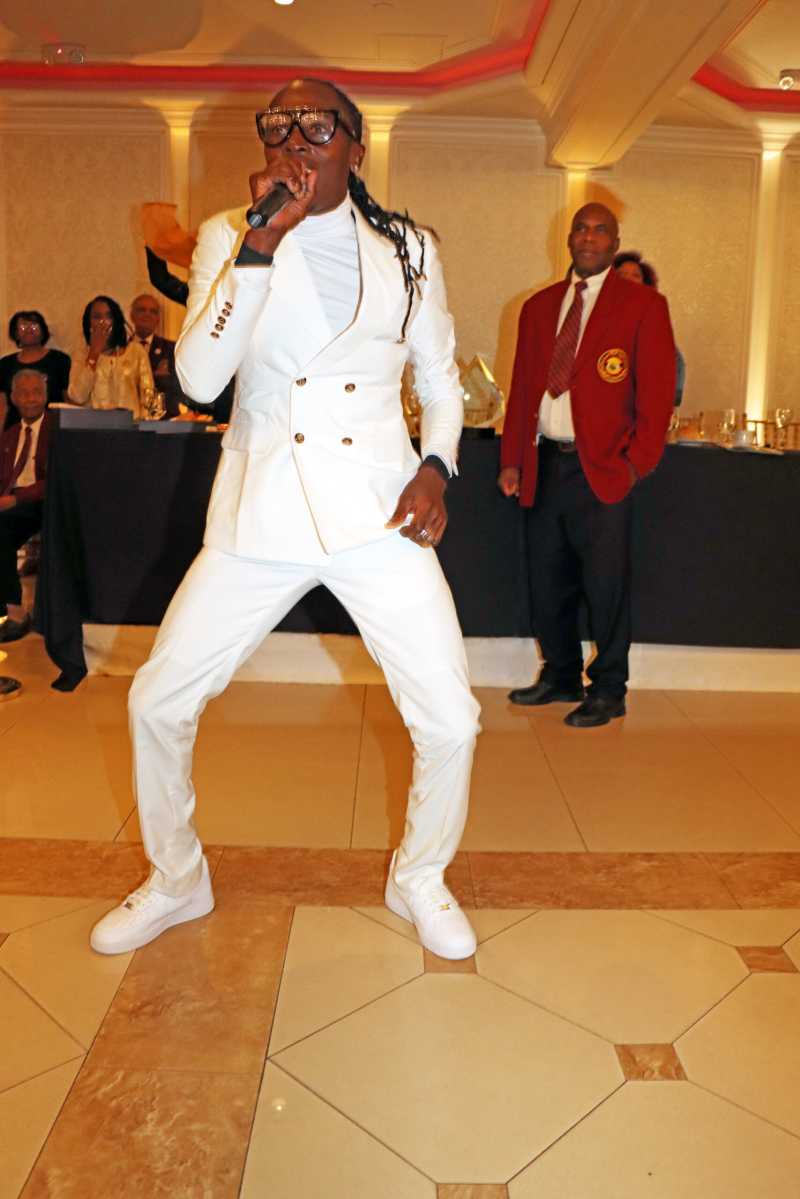 Delroy "Fireman" Hooper performs at VINCI 40th Anniversary Gala.