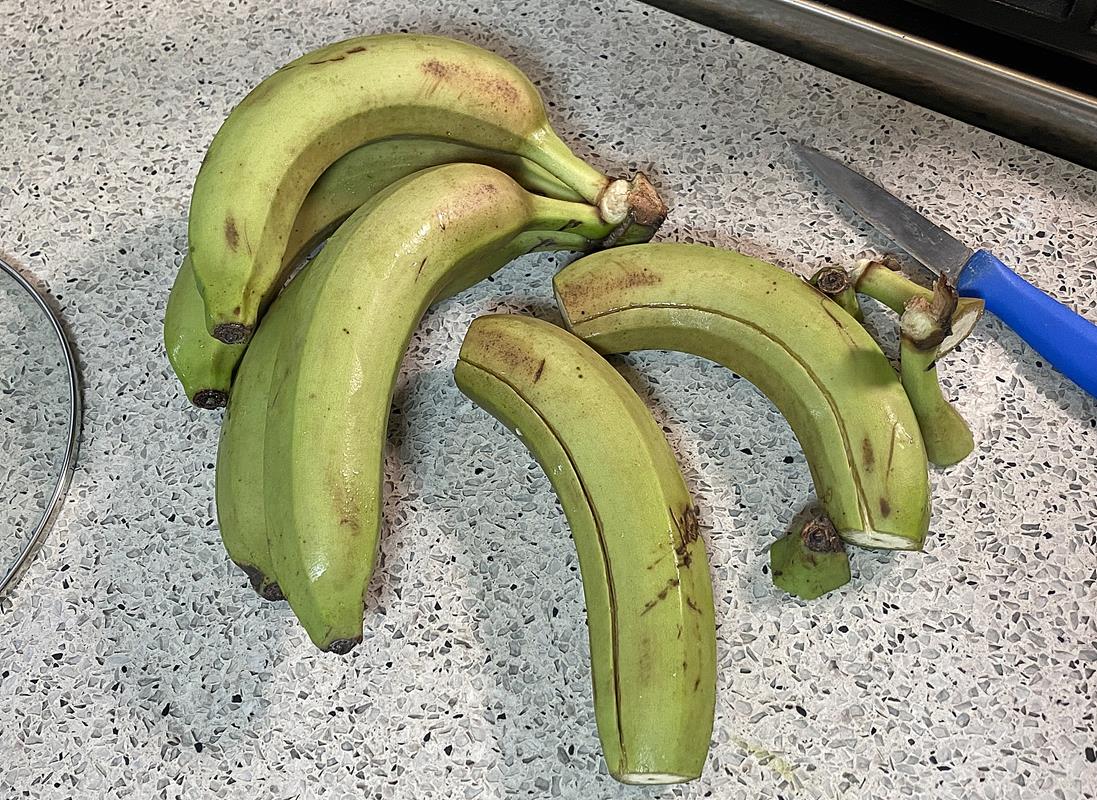 Green Fig (cooking banana) with Saltfish Caribbean Life