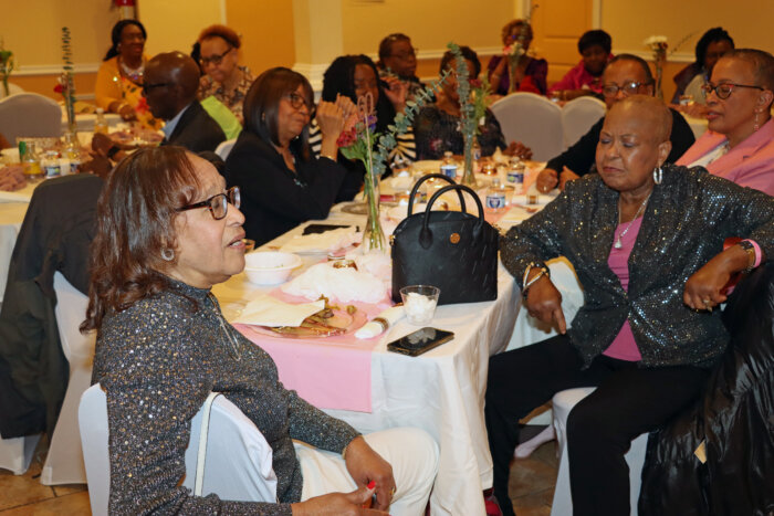 Patrons celebrate Irlene Jones-Brathwaite on her 60th birthday.