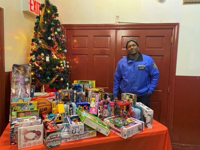 Det. Kenny with toys collected.