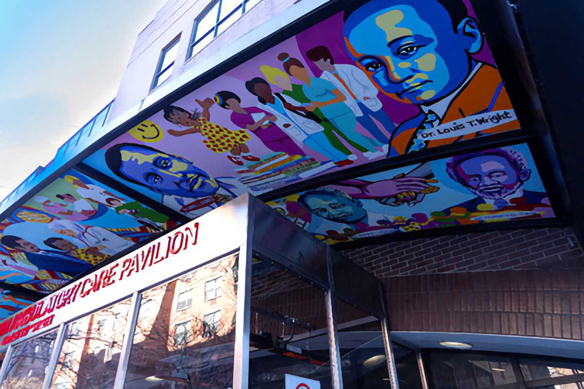 Healing Portraits at NYC Health + Hospitals-Harlem by artist Tijay Mohammed.