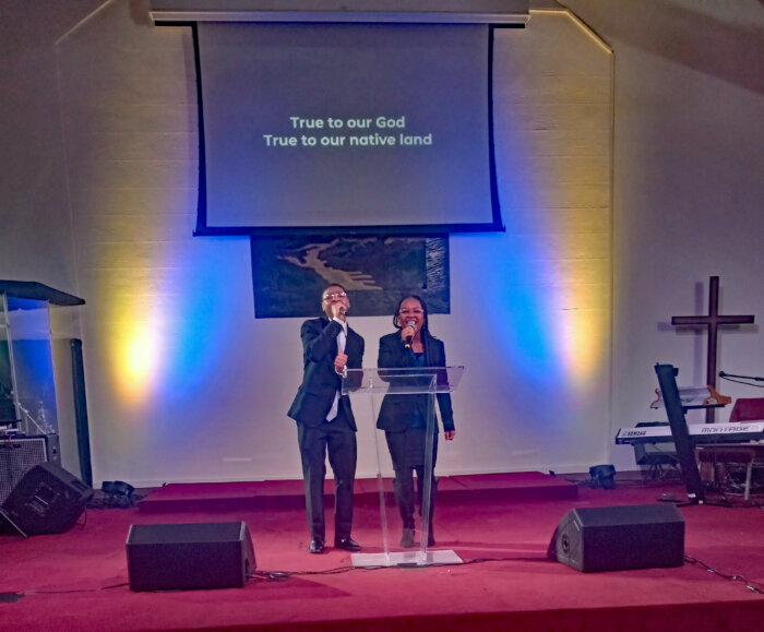 The Easterling Family singing the Negro National Anthem "Lift Every Voice.”