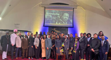 Elected officials, clergy leaders, pastors gathered together for a moment during the celebration of Dr. Martin Luther King birthday on Sunday, Jan. 7, 2024 at Alliance Tabernacle Church, on Clarendon Road.