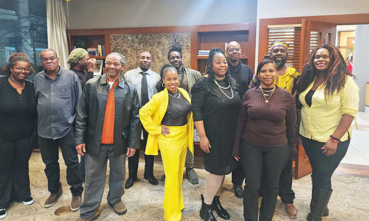 Honorees with members of the South Jersey Caribbean Cultural and Development Organization Inc. From left, Star Benjamin, Livingston Benjamin, Kordell Baily, Dave Benjamin Watkis, Rohan Pierre, Berdine Gordon-Litterean, Niger Ali Sr, Denise Willoughby, Keith Mitchell Morgan, Eldiean Morgan, James Cordice, and Kylla Herbert.