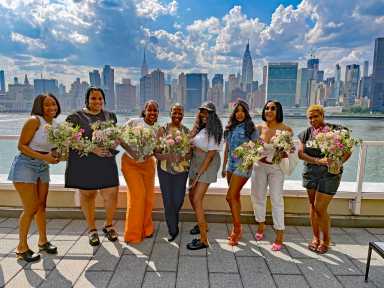 Some of the participants of the floral class.