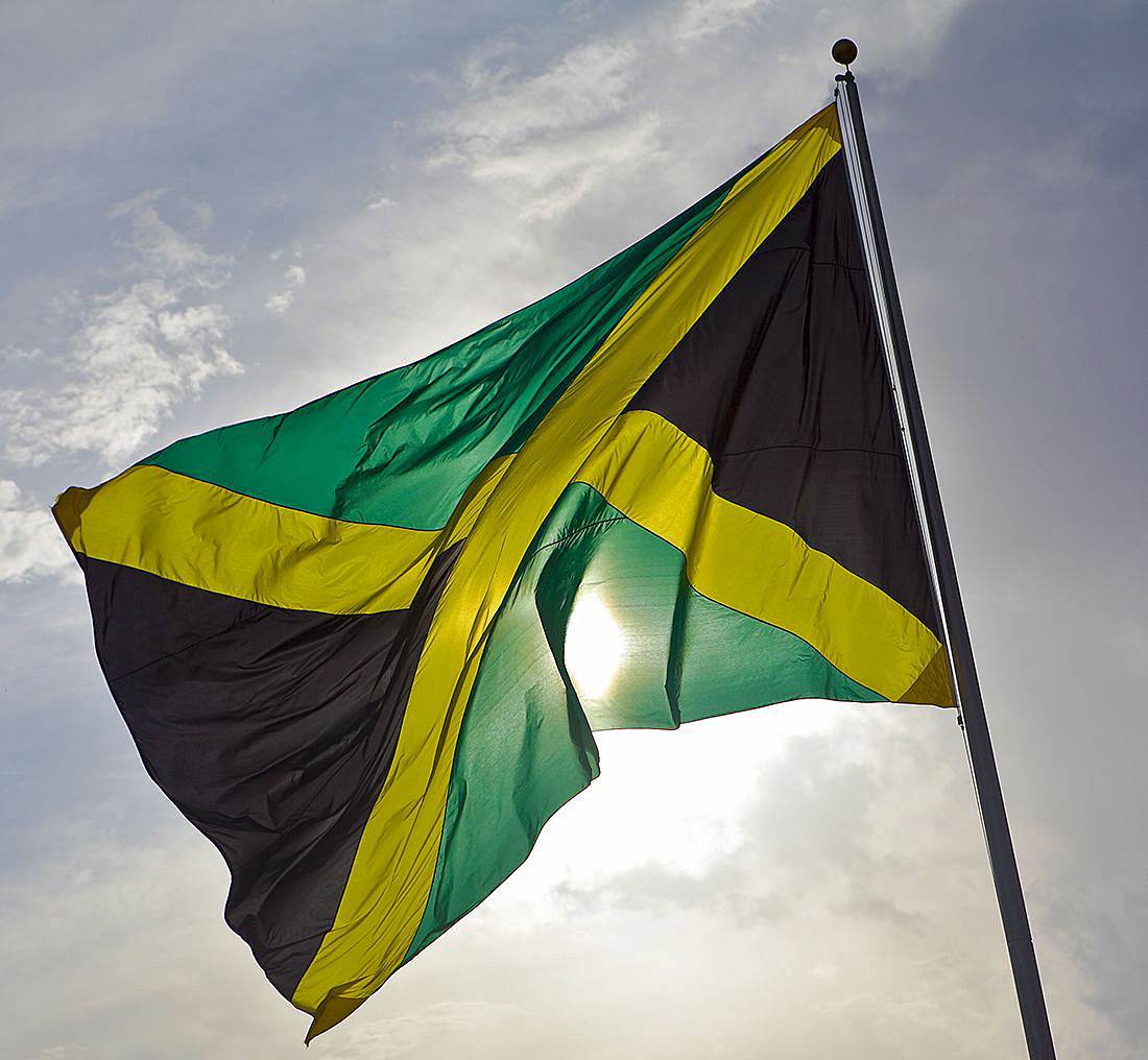 Photo of the Jamaican flag.