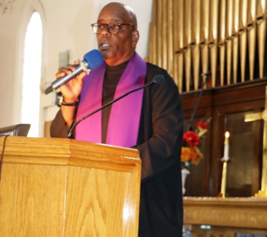 African-American pastor Rev. Roger Jackson.