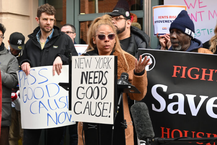 68 Tiffany Place tenant Joy Foster describes how Good Cause Eviction would protect tenants like her who are facing unfair rent hikes.