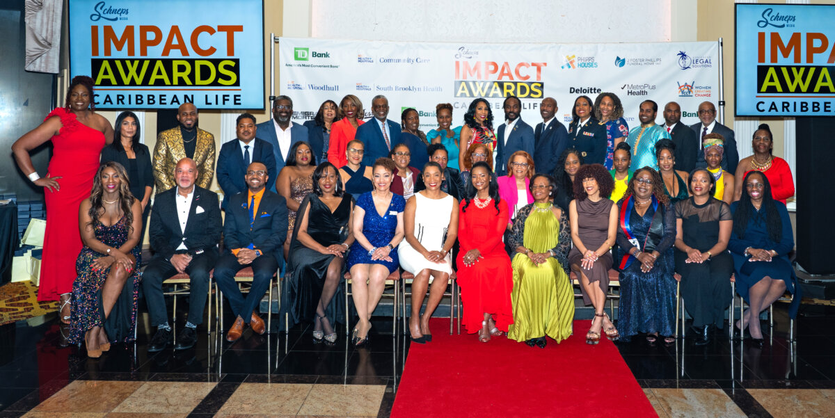The 2024 Caribbean Life Impact Awards honorees at the Terrace on the Park in Queens, NY.