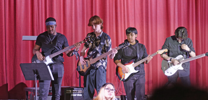Members of the the Festival Modern Band at the Honors Music Festival in Brooklyn.
