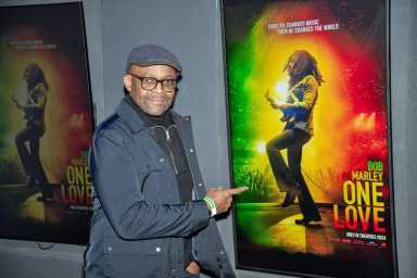 Jamaica Tourist Board’s Director of Tourism, Donovan White, at the private screening of “Bob Marley One Love” in New York City on Valentine’s Day.