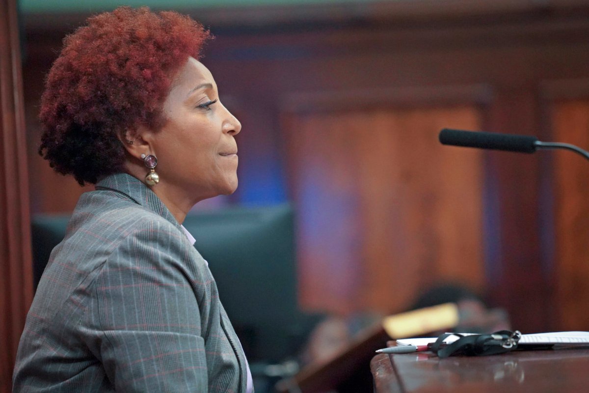 Haitian-born New York City Council Member, Mercedes Narcisse at a recent City Council hearing at City Hall, Manhattan.