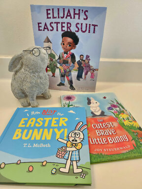 Covers for three children’s books on Easter.