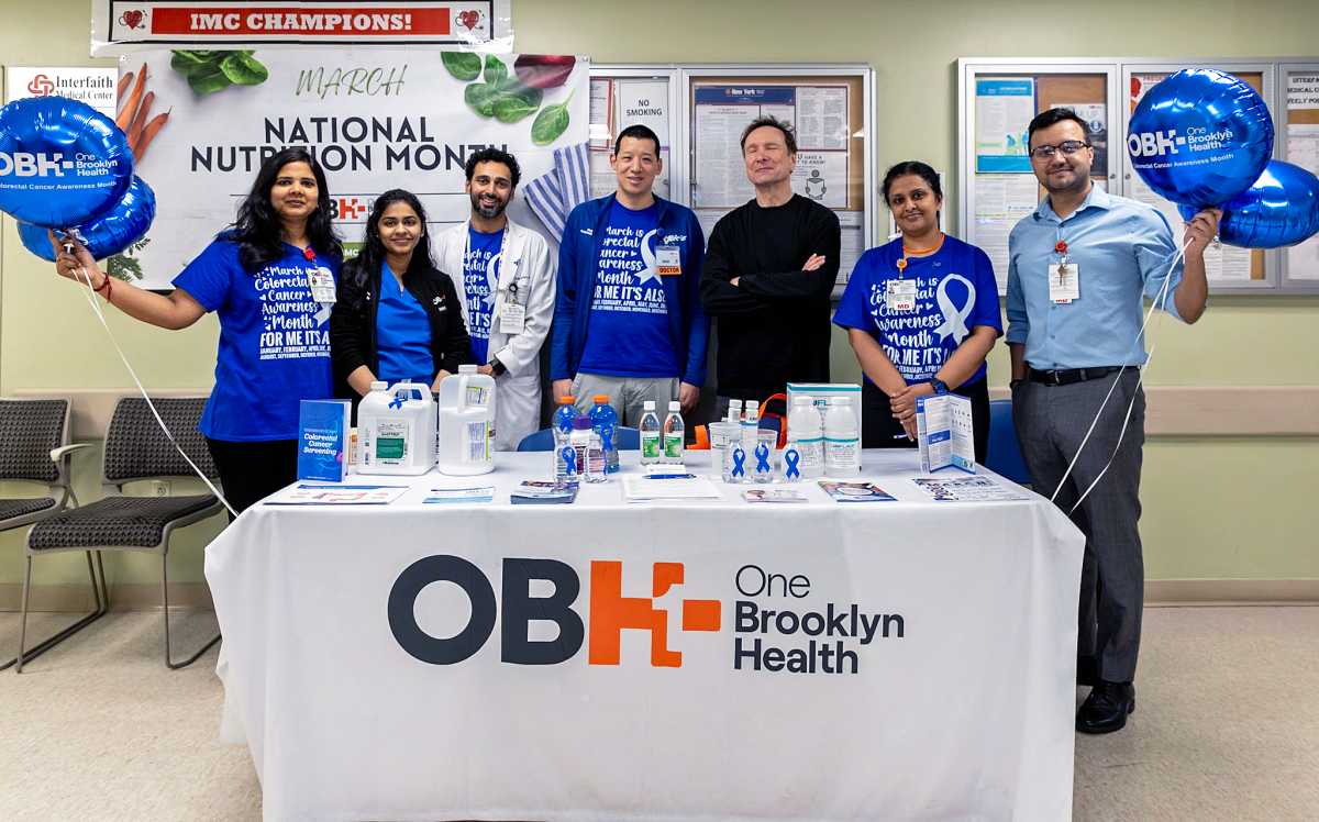 Dr. Derrick Cheung at One Brooklyn Health with Ryzard Zamorski and staff of One Brooklyn Health.