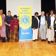 Brooklyn Canarsie Lions and patrons at pre-Breakfast ceremony.