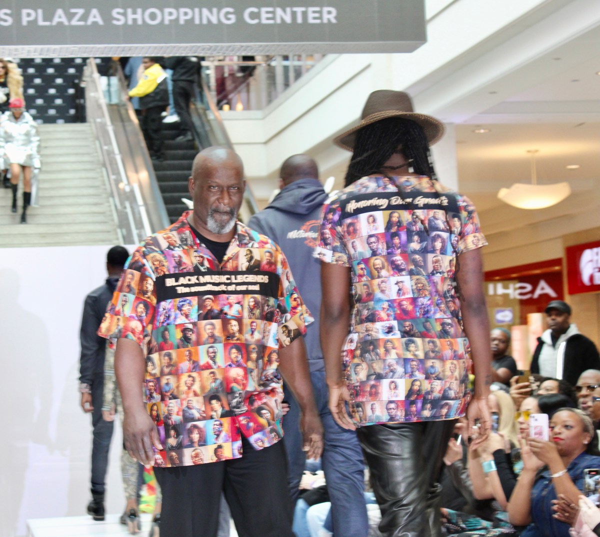 Jamaica national Robert Scott with models wearing his urban wear for men and women at a Kings Plaza event to kick-start Brooklyn Fashion week last Saturday, April 6.