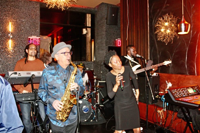 A live band provided entertainment at the grand opening of the up-scale restaurant Le Chai Asian Flare, 1904 Utica Ave., Brooklyn.