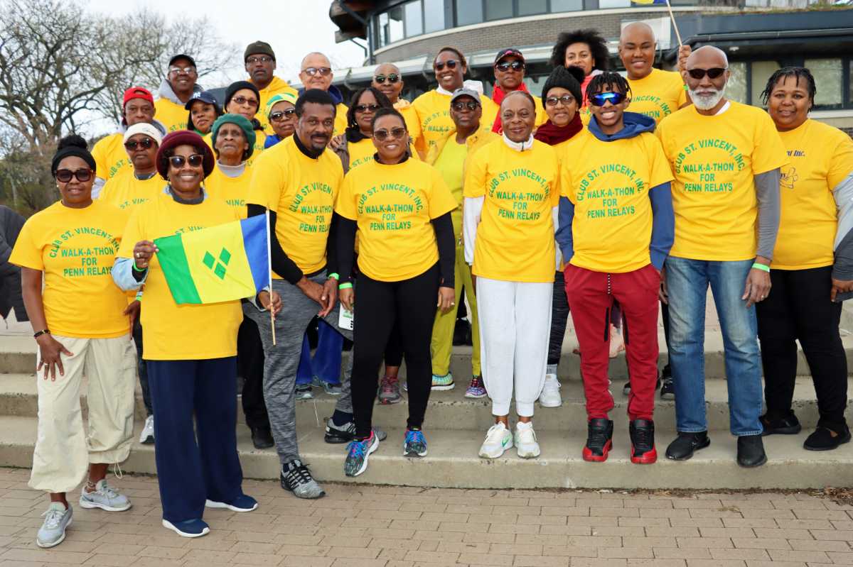 Walk-a-Thon participants gather for a group photograph.