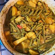 Curry Bodi With Potatoes