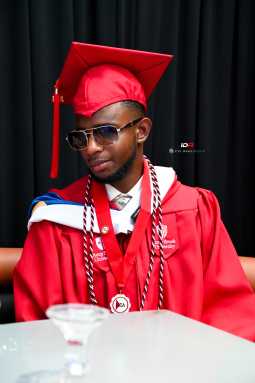 Nigy Boy during his graduation celebration.