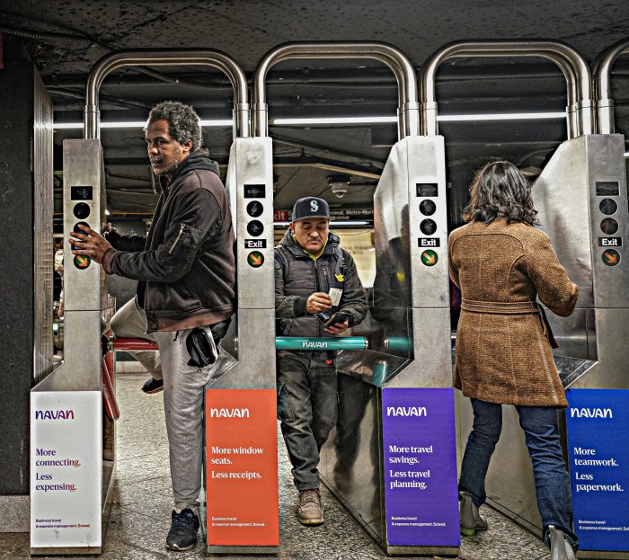 Putting a leg over the turnstile.