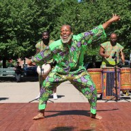 Male dancer of the Kofago Dance Ensemble during the 2022 Queensboro Dance Festival.