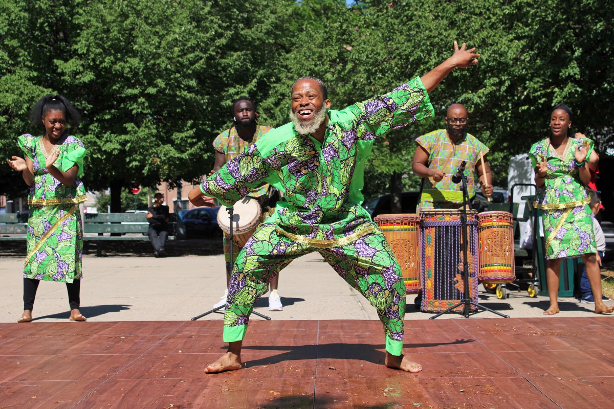 Male dancer of the Kofago Dance Ensemble during the 2022 Queensboro Dance Festival.