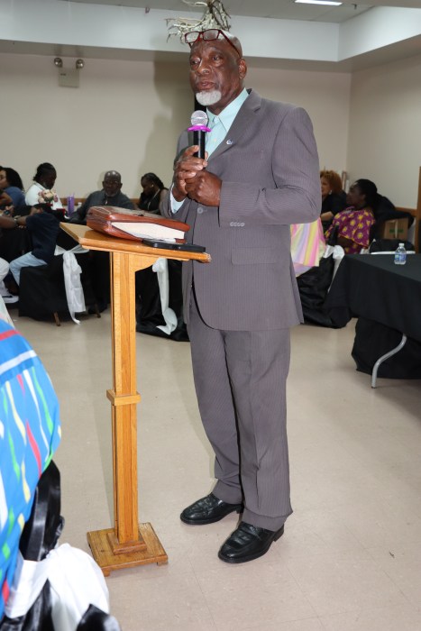 Evangelist the Rev. John Jno-Baptiste preaches that "God is working Promise, Problem, Process, Procedure, Provide.”