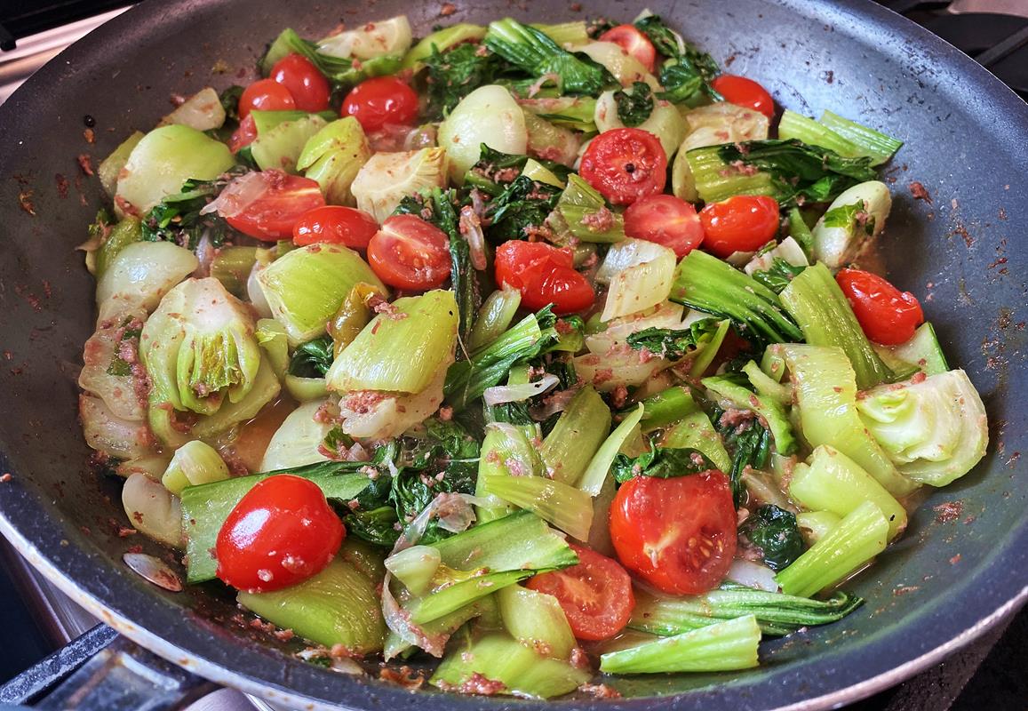 Bok Choy with Corned Beef