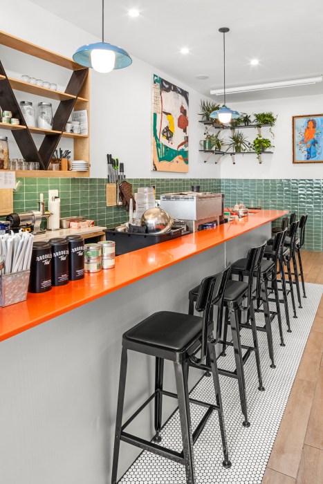 The bar at Lakou Cafe, 195 Utica Ave., Brooklyn, NY, 11213.