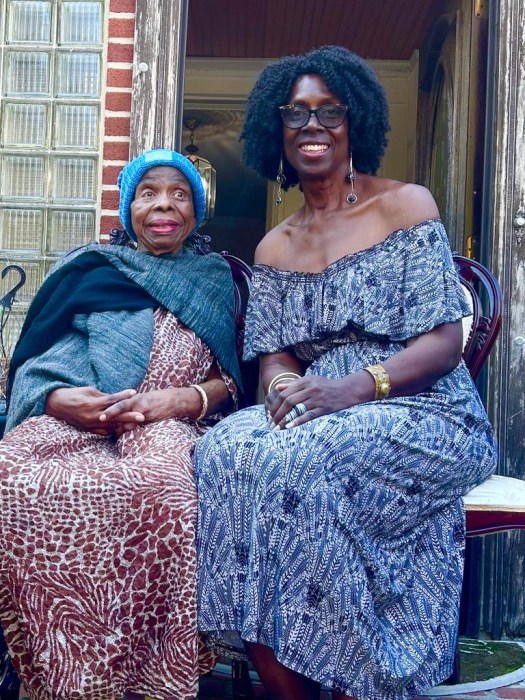 Julia Lystra Collis (left) with Justice Sylvia G. Ash.